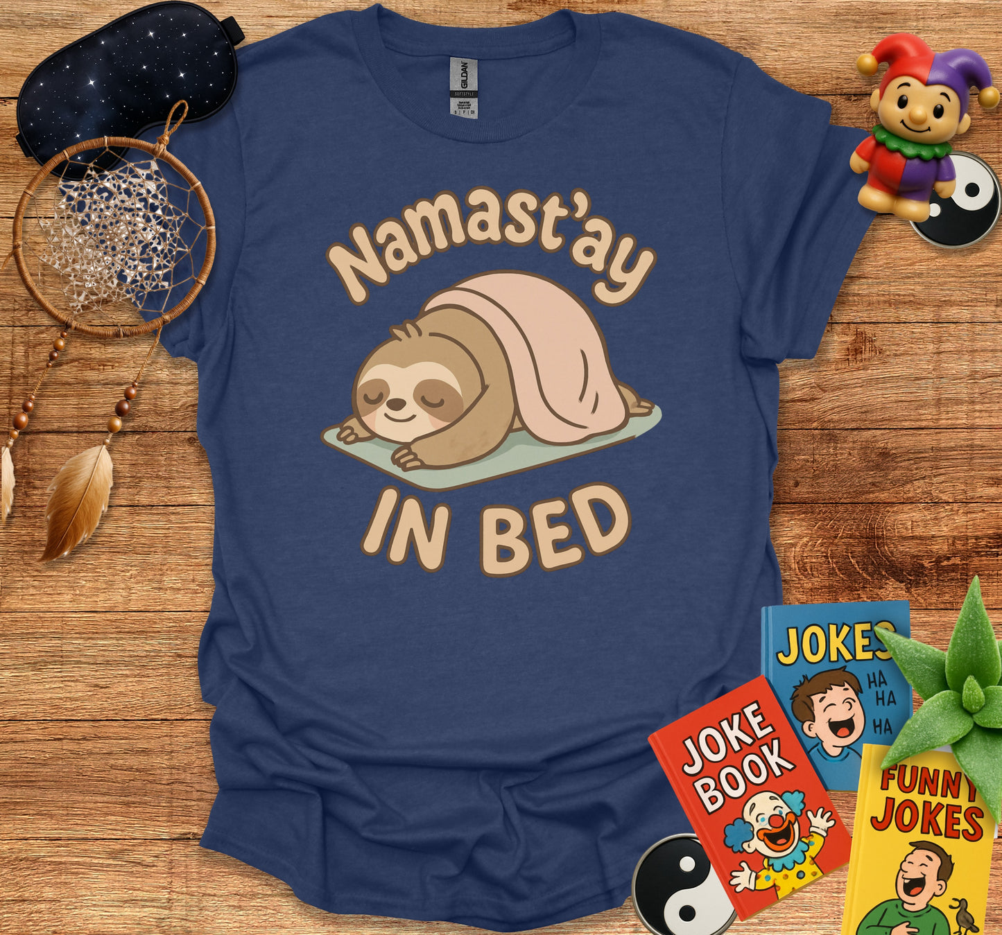 Namast'ay in Bed Sloth Graphic T-shirt product
