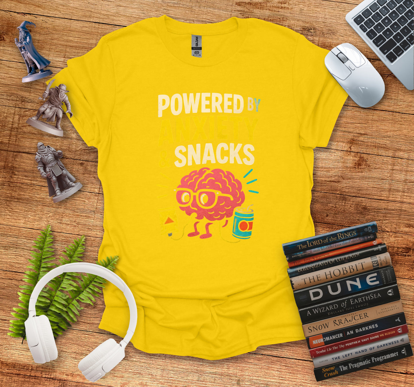 Powered by Snacks Funny Graphic T-Shirt product