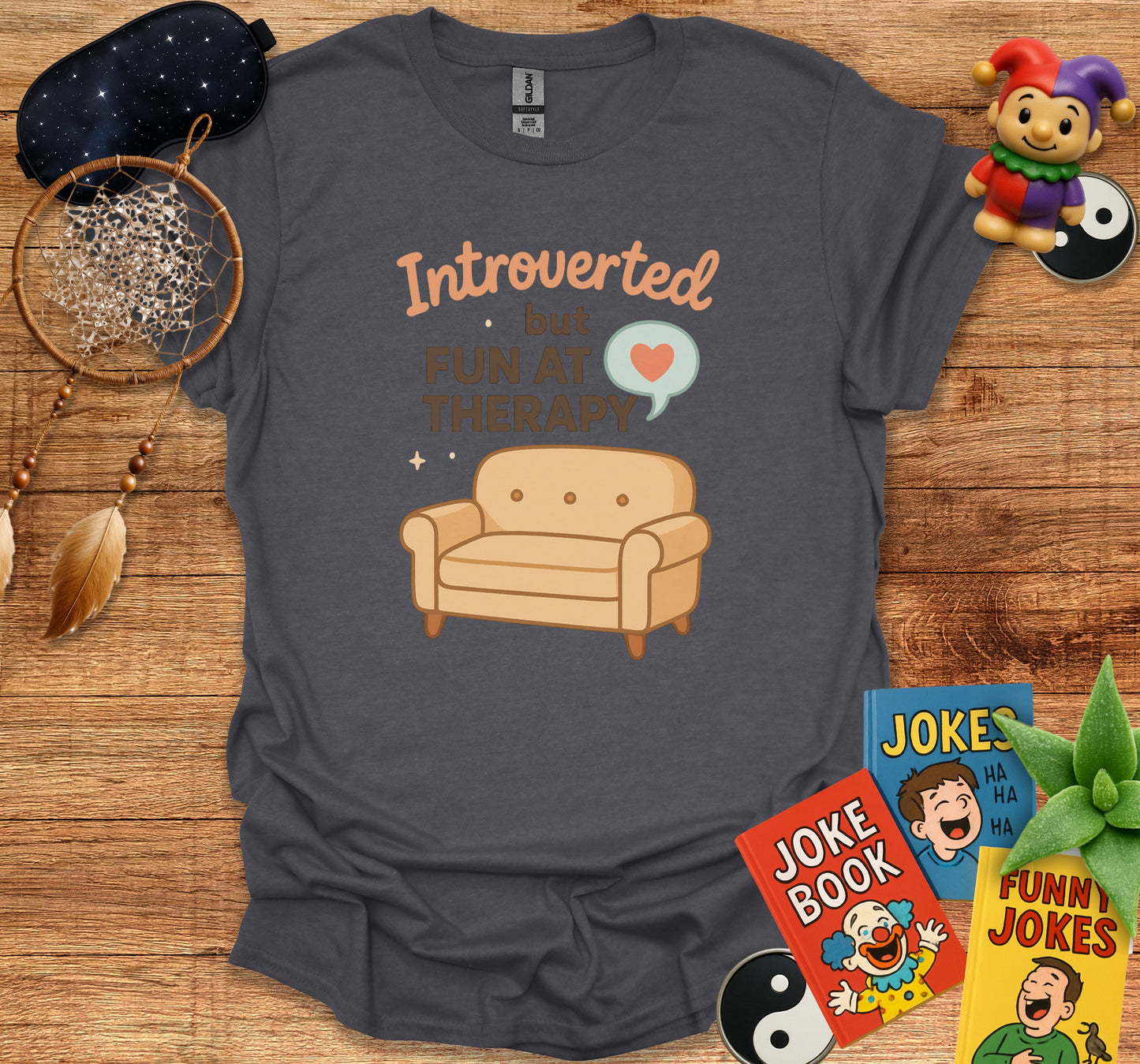 Introverted But Fun At Therapy Graphic Shirt product type