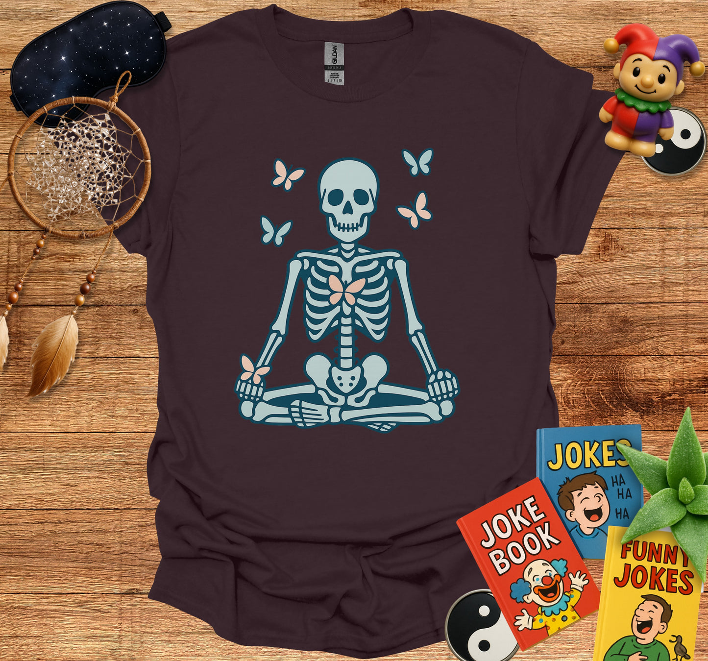 Butterfly Skeleton Graphic T-Shirt Novelty Product