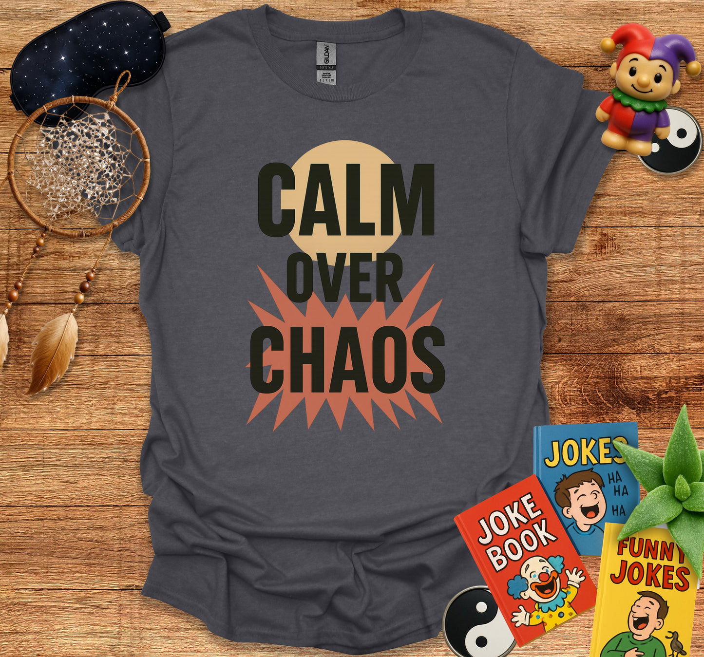 Calm Over Chaos Graphic Tee Shirt product type