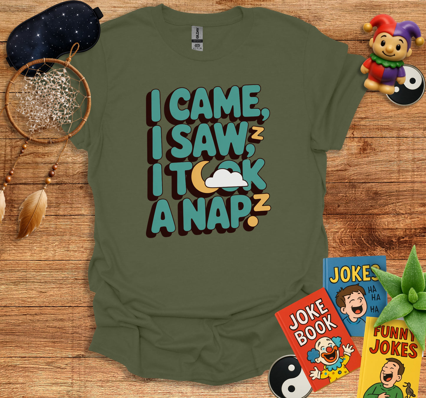 I Came I Saw I Took A Nap Funny Graphic Shirt product type