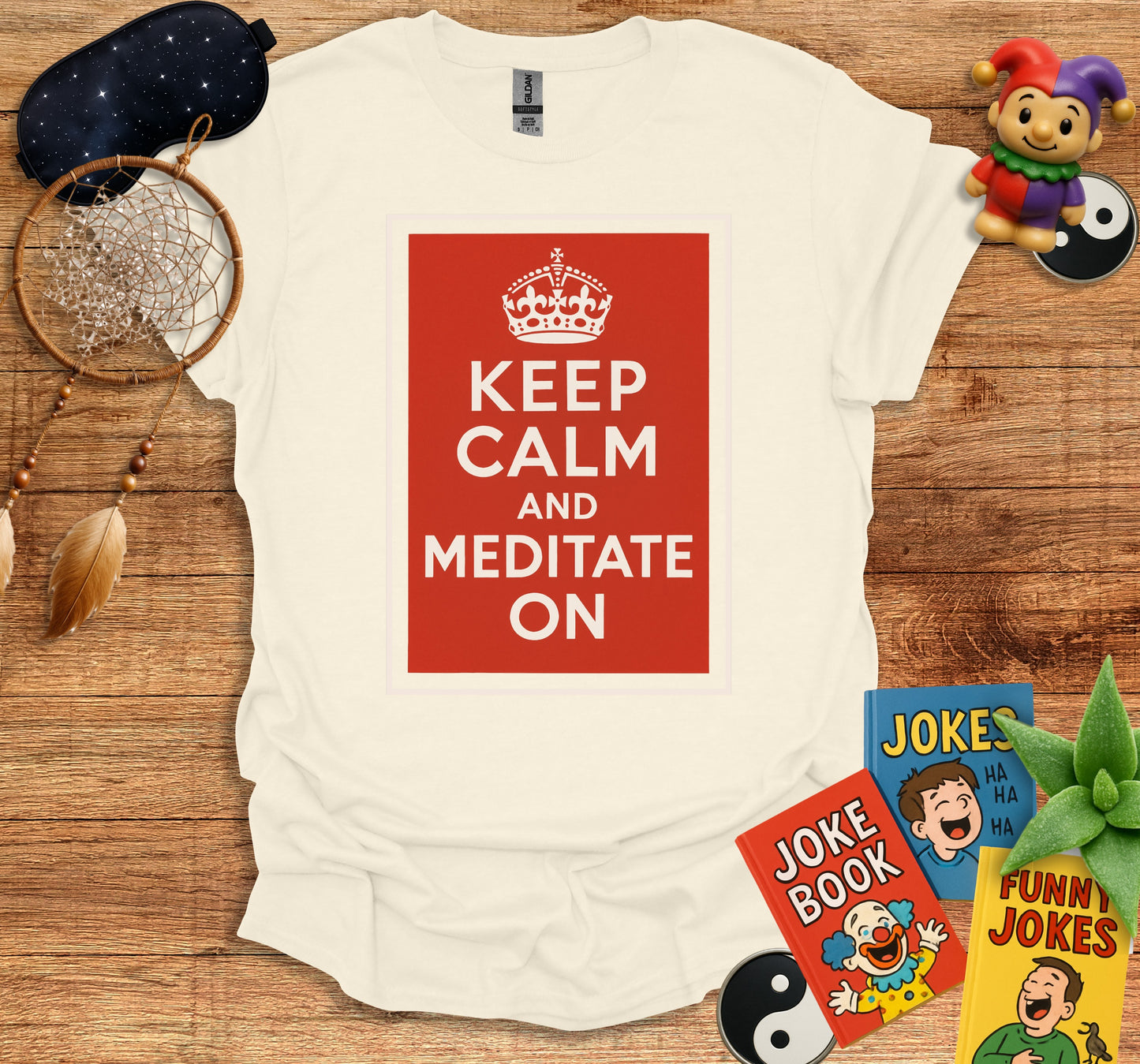 Keep Calm and Meditate On Graphic T-Shirt product