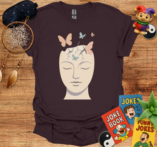 Mind with Butterflies Cracked Skull T-shirt product type