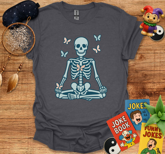 Skeleton and Butterflies Printed Shirt product