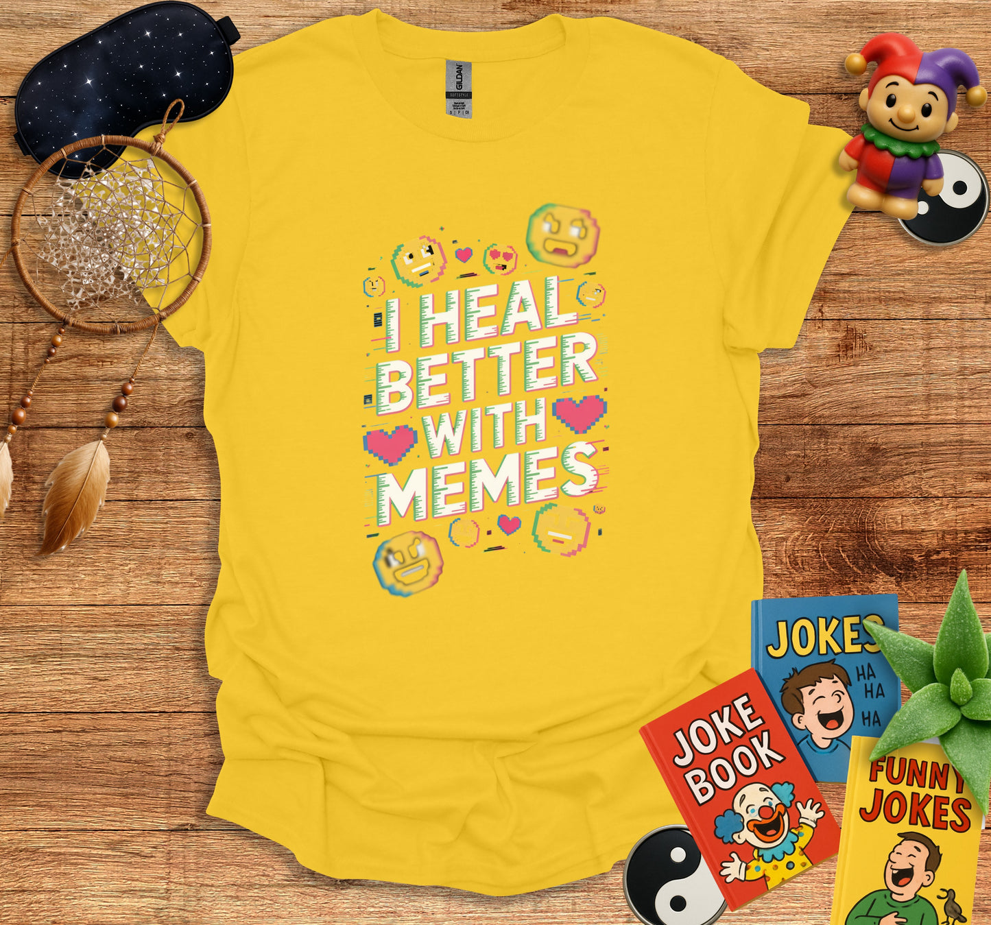 I Heal Better With Memes Funny T-Shirt product type