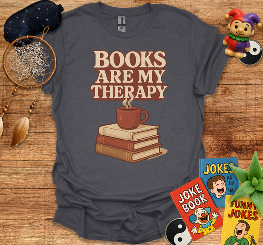 Books Are My Therapy Graphic Tee Shirt product