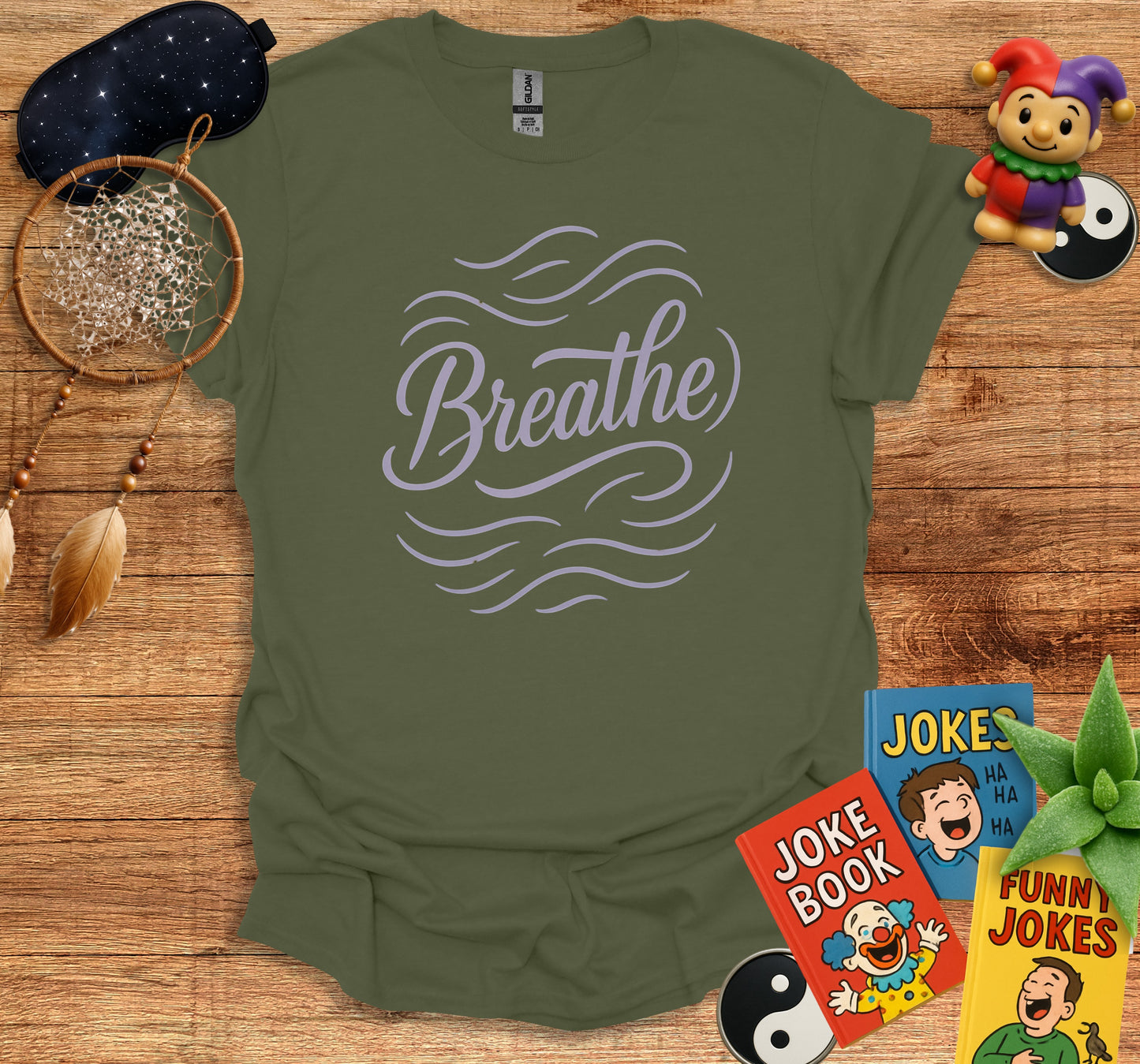 Relax and Smile Breathe T-Shirt Product Type