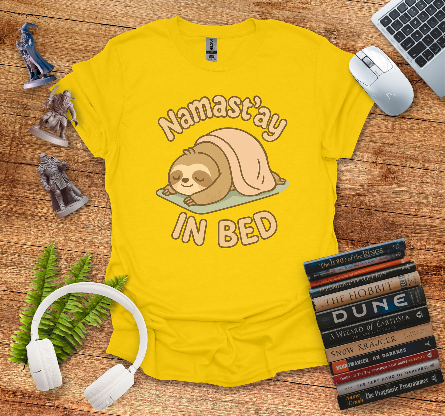 Namast'ay In Bed Sloth Design T-shirt product