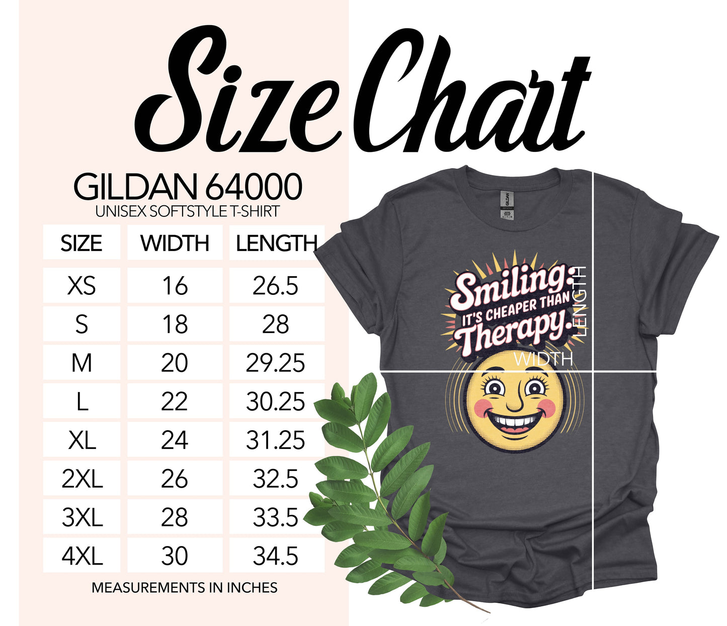 Smiling Its Cheaper Than Therapy T-Shirt product