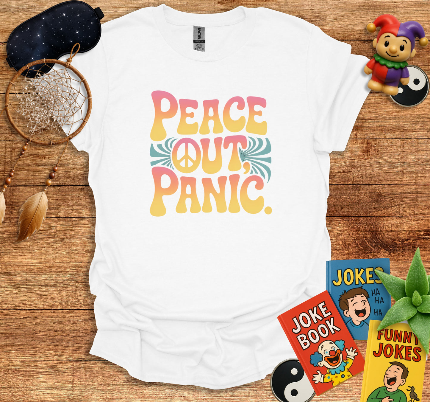 Peace Out Panic Stylish Graphic Tee product type