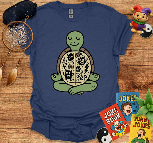 Cartoon Turtle with Comic Print T-Shirt Product