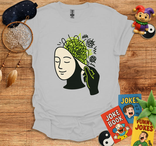 Creative Cartoon Face Sketch Printed T-Shirt product