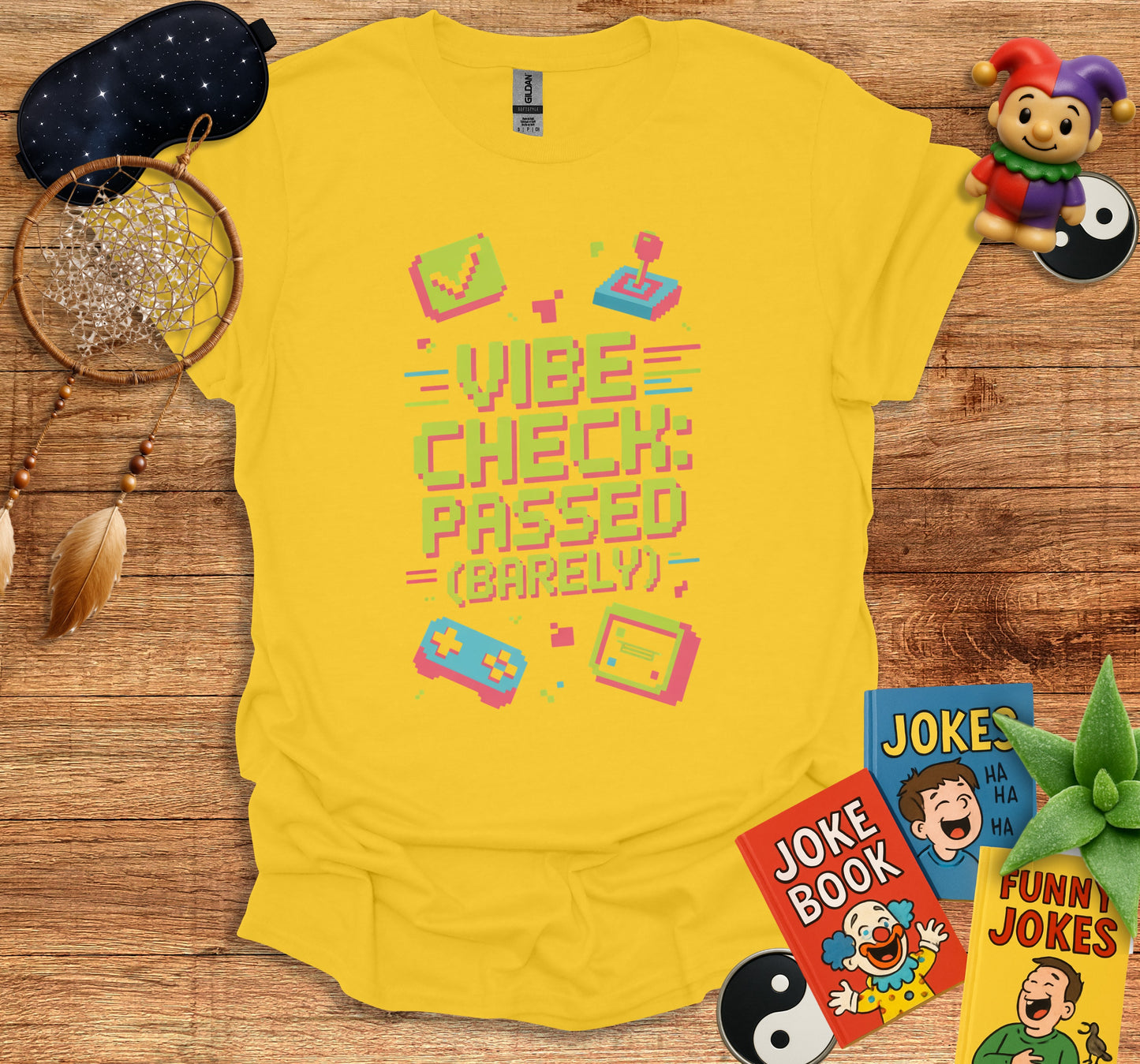 Vibe Check Passed Barely Graphic Tee Shirt product type