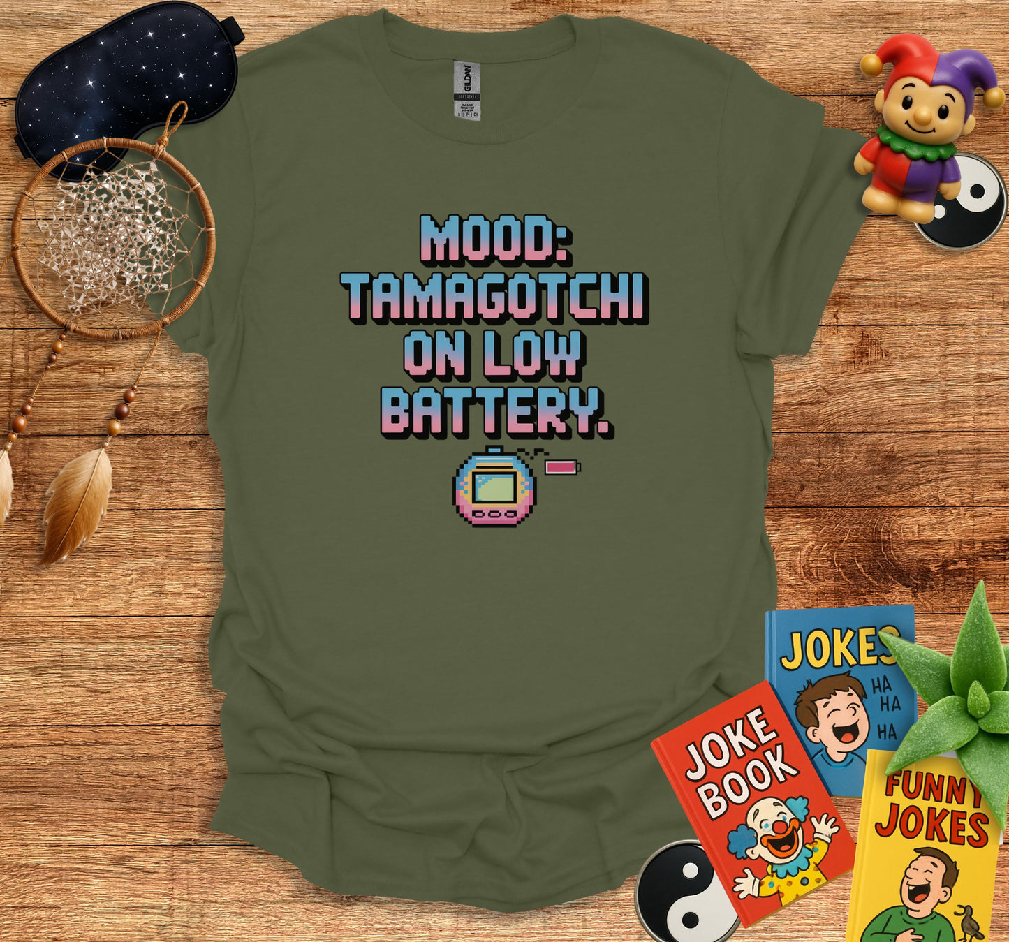 Mood Tamagotchi On Low Battery Graphic T-Shirt product type