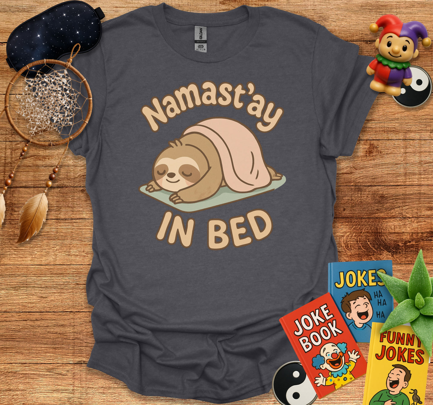Namast'ay In Bed Sloth Graphic T-shirt product type