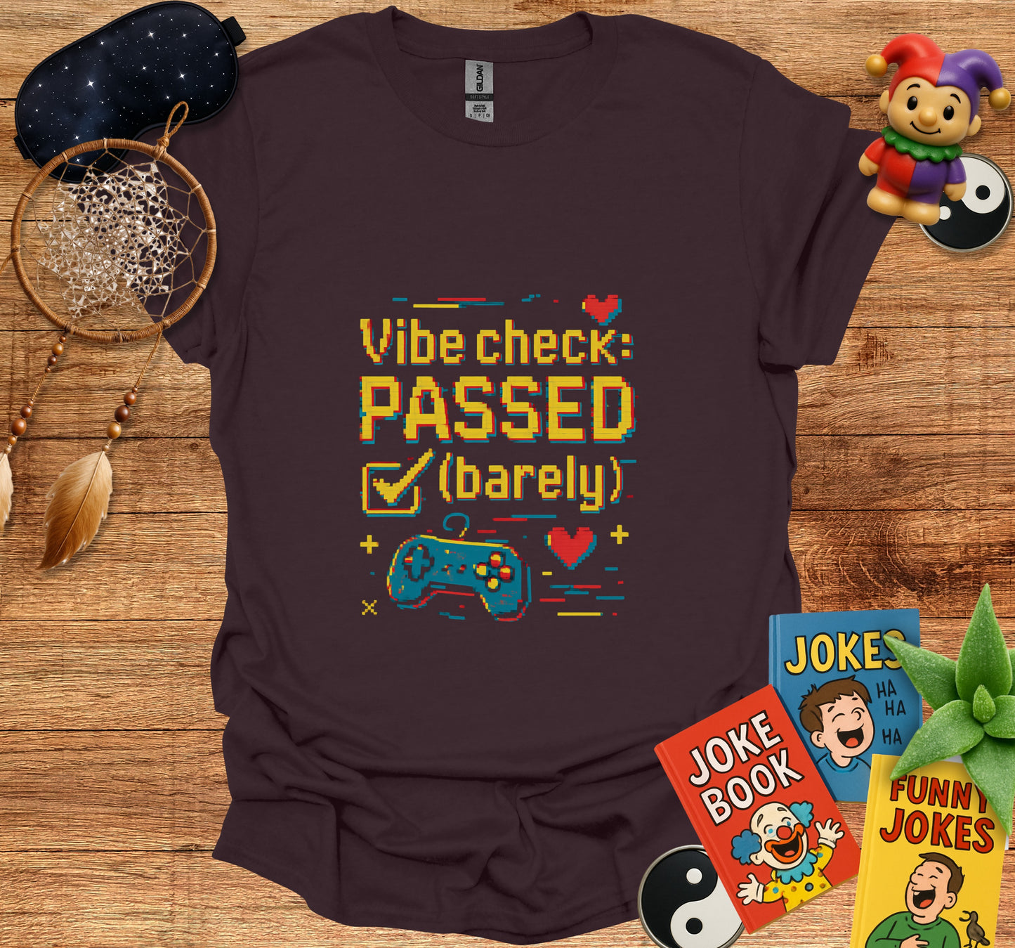 Vibe Check Passed Barely Video Game Graphic Tee product