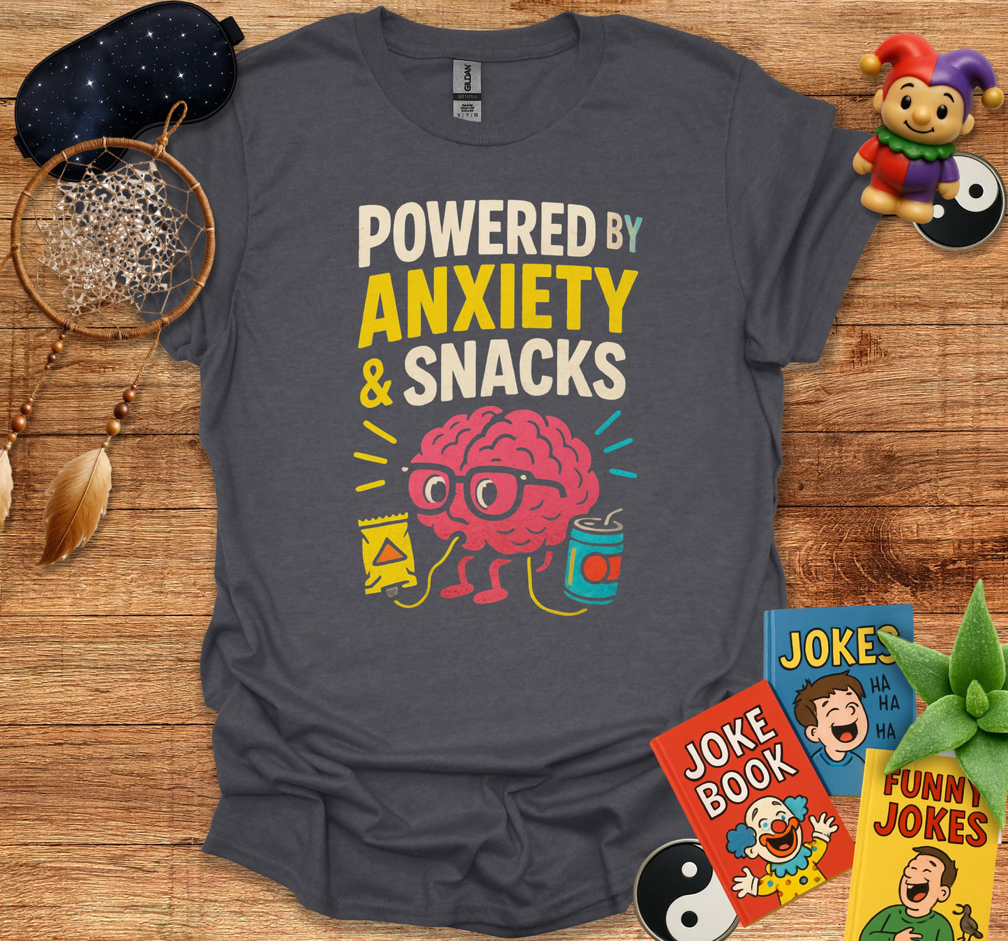 Powered by Anxiety and Snacks T shirt product
