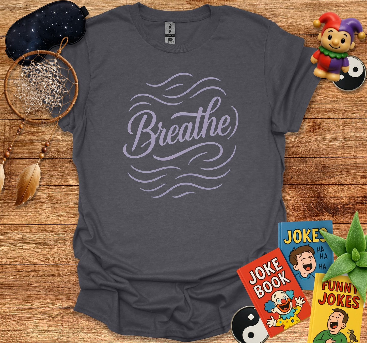Breathe Graphic Tee Motivational T-Shirt Yoga product