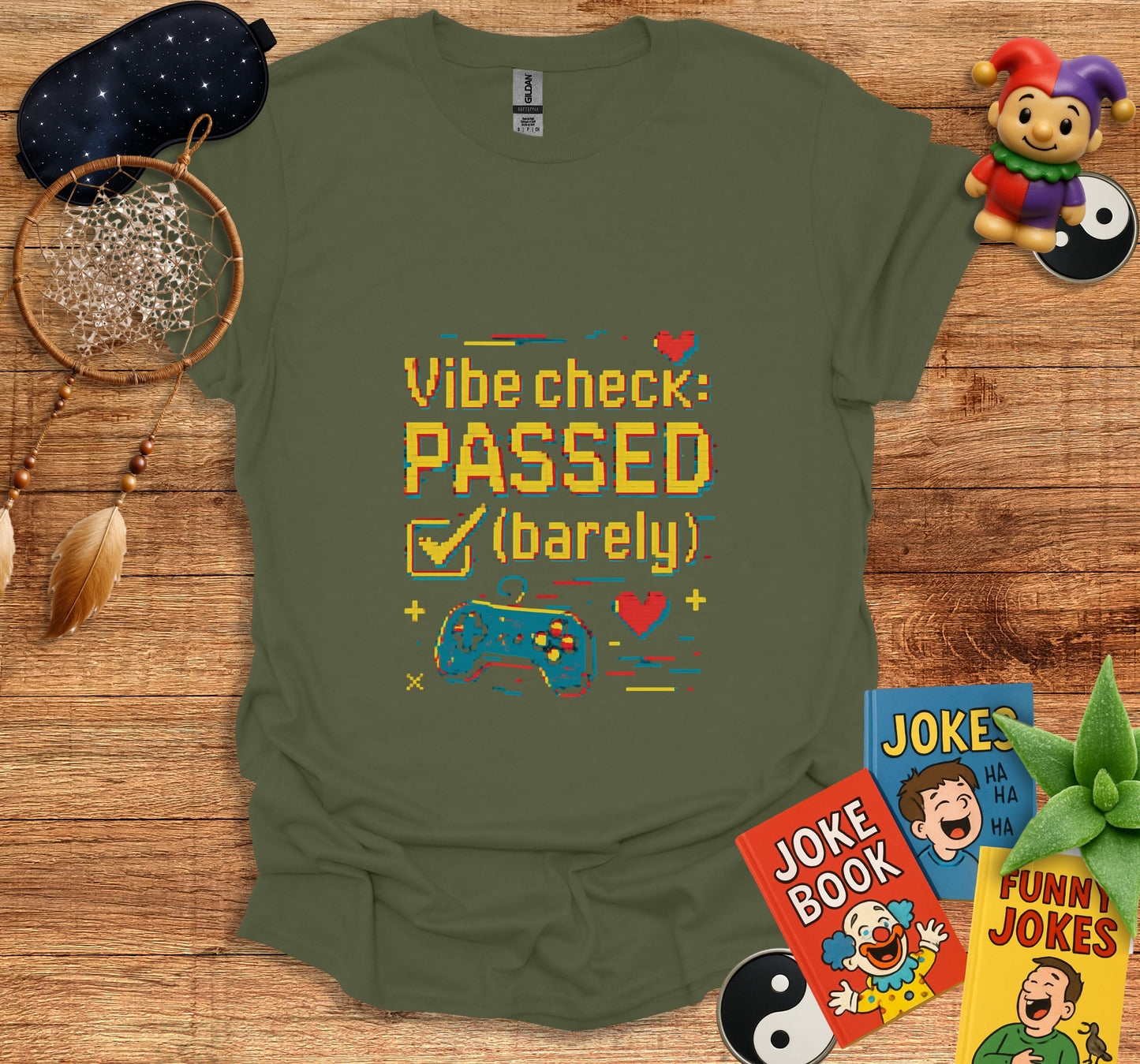 Vibe Check Passed Barely Graphic Novelty Tee product type