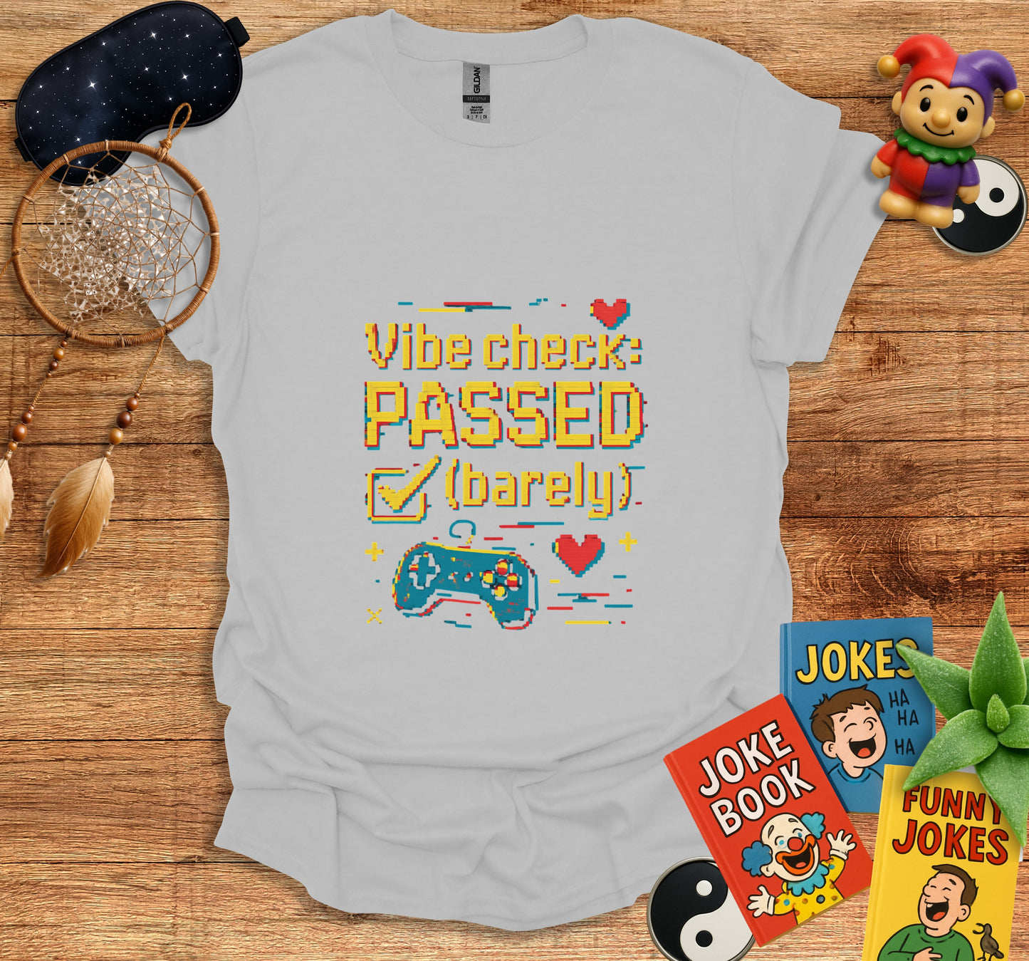 Vibe Check Passed Barely Humorous Gaming Themed Product
