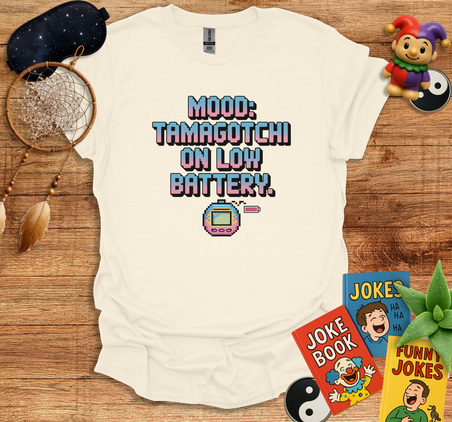 Mood Tamagotchi On Low Battery Graphic T-Shirt product type
