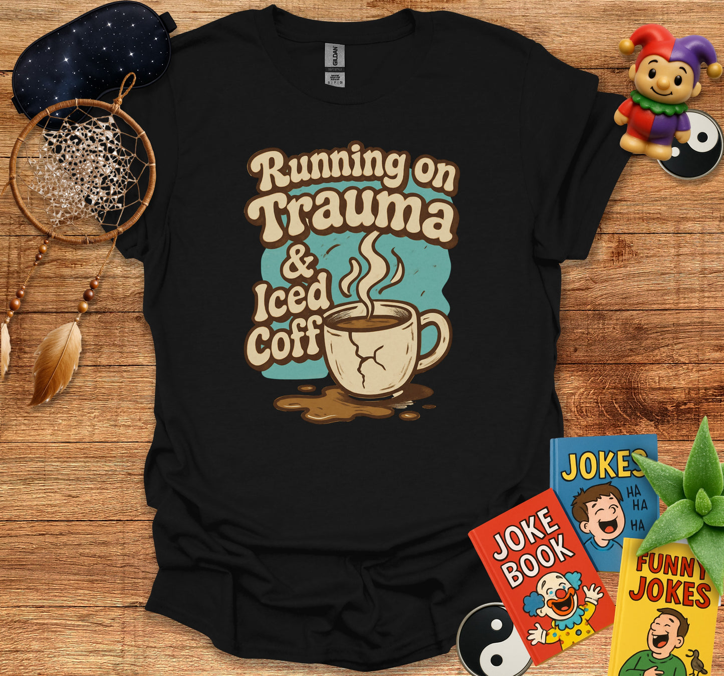 Running on Trauma and Iced Coffee Shirt product
