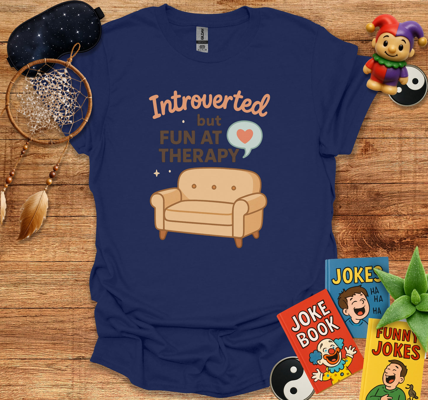 Introverted But Fun At Therapy Graphic Tee product