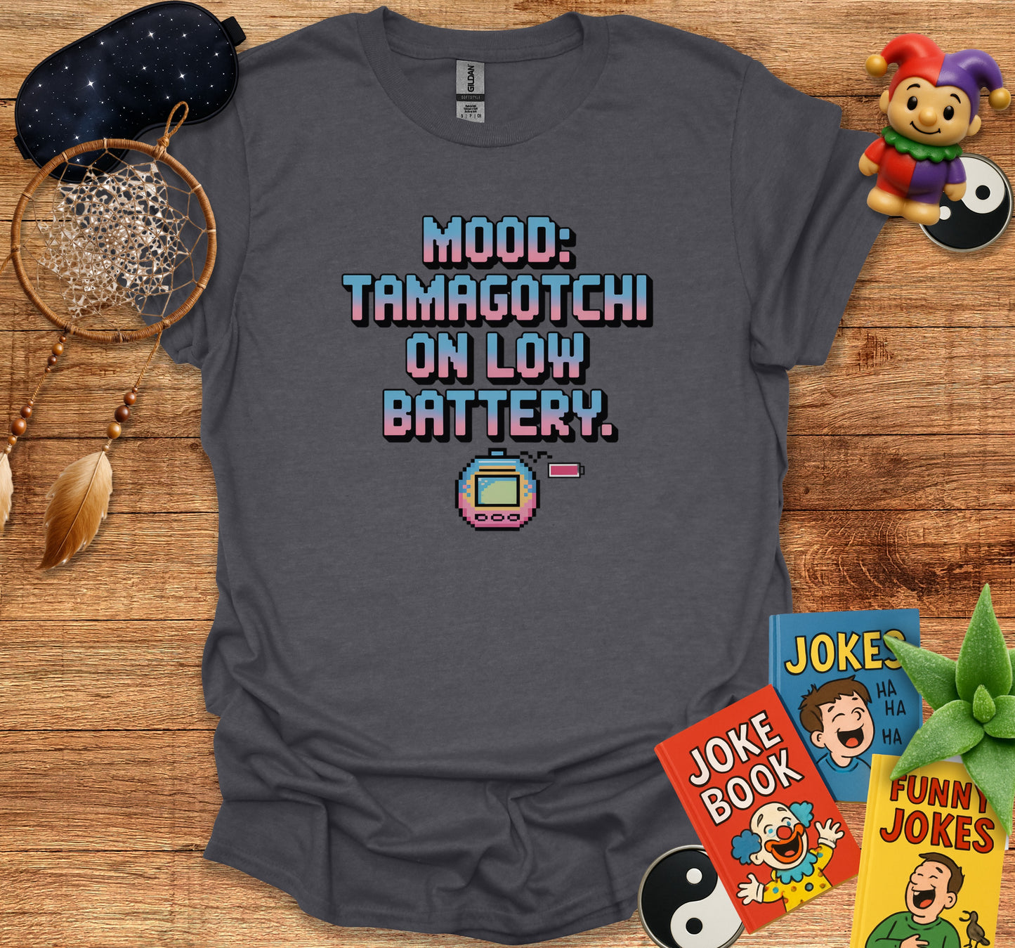 Mood Tamagotchi On Low Battery Graphic Shirt product type