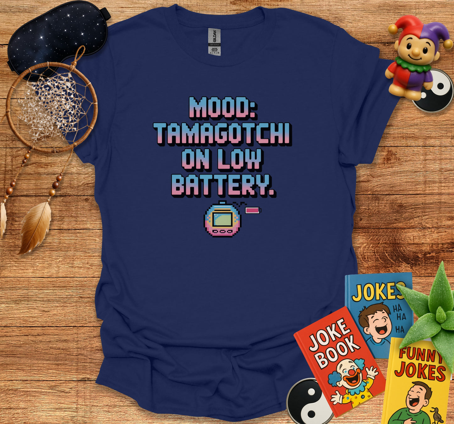 Mood Tamagotchi On Low Battery Printed Shirt product