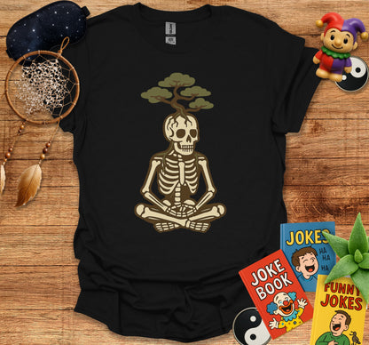 Meditating Skeleton with Tree on Head T-Shirt product