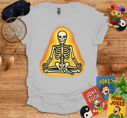 Meditating Skeleton Graphic Tee Shirt product type