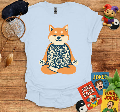 Playful Shiba Inu Zen Design on T-Shirt product