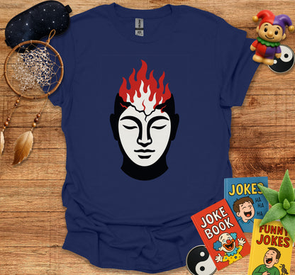 Flaming Enlightened Head with Minimalist Design product type