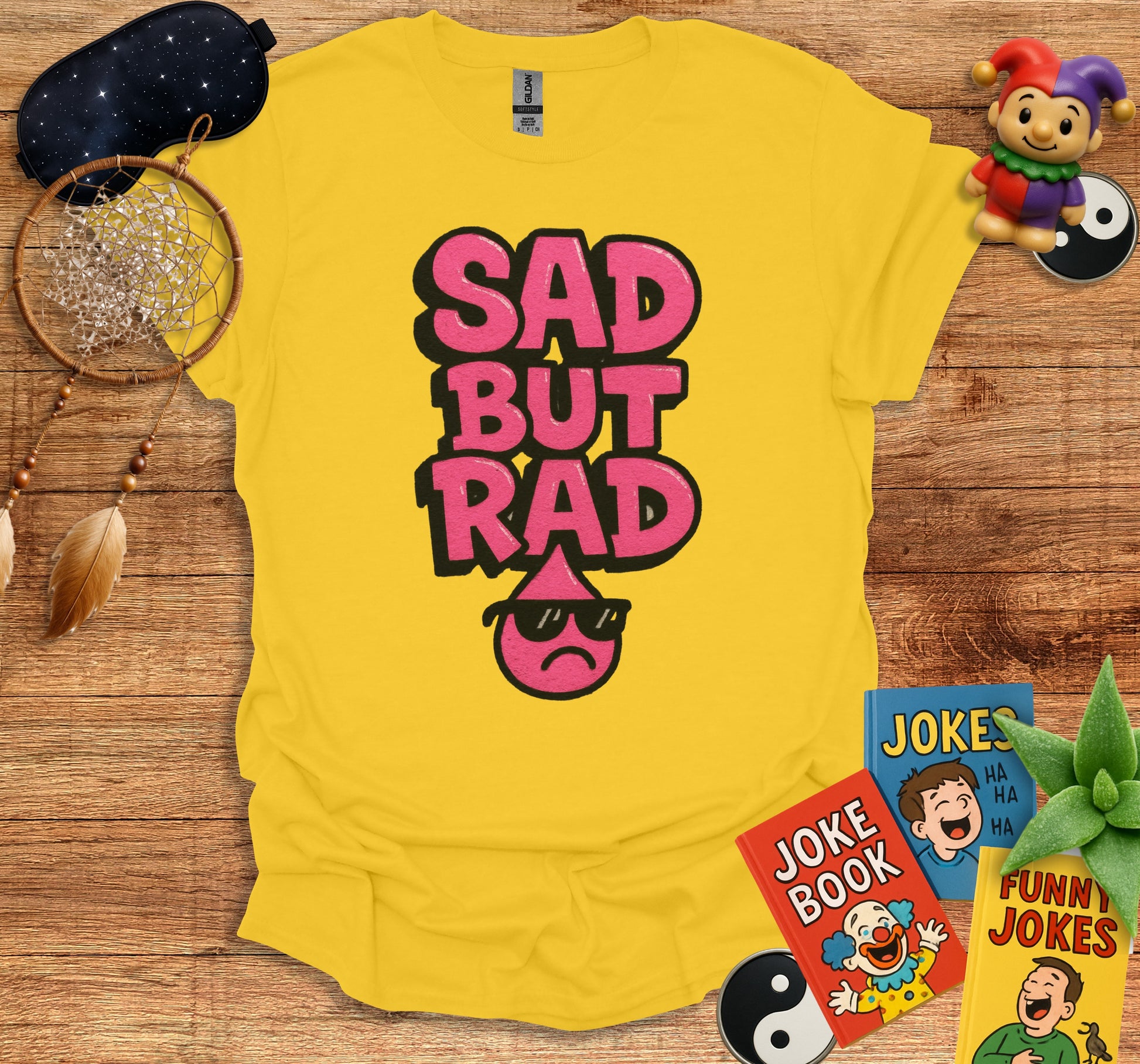 Sad But Rad Graphic T-Shirt Funny Kids Product Shirt Product