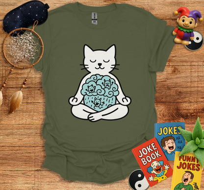 Mindful Meditating Cat Graphic T-shirt product