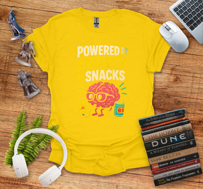 Powered by Snacks Funny Graphic T-Shirt product
