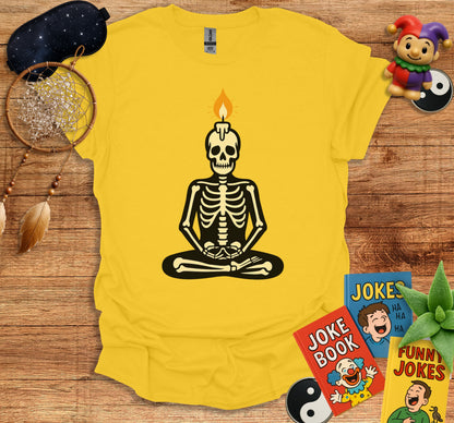 Skeleton with Flame Meditation T-Shirt product type