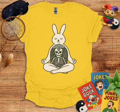 Bunny Meditating Funny Skeleton Graphic Tee product