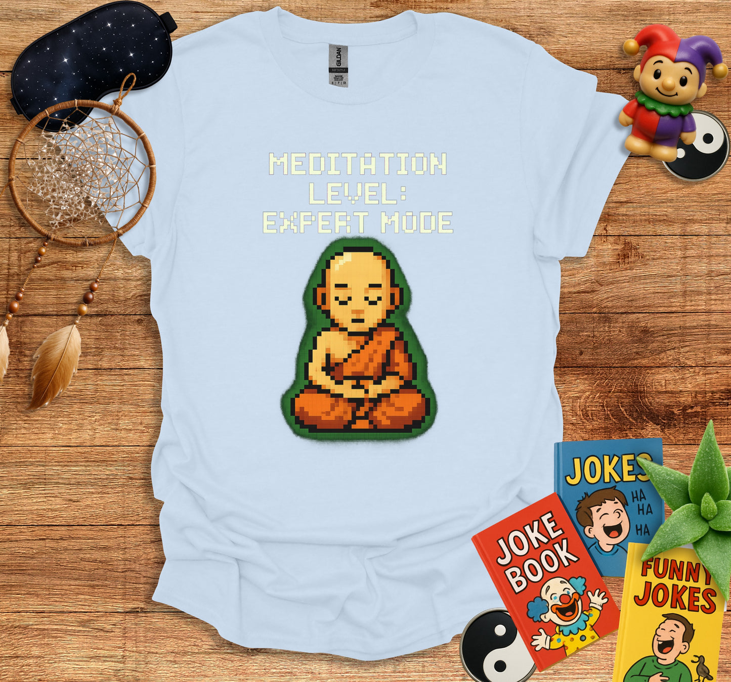 Meditation Expert Mode Funny Graphic Tee Shirt product