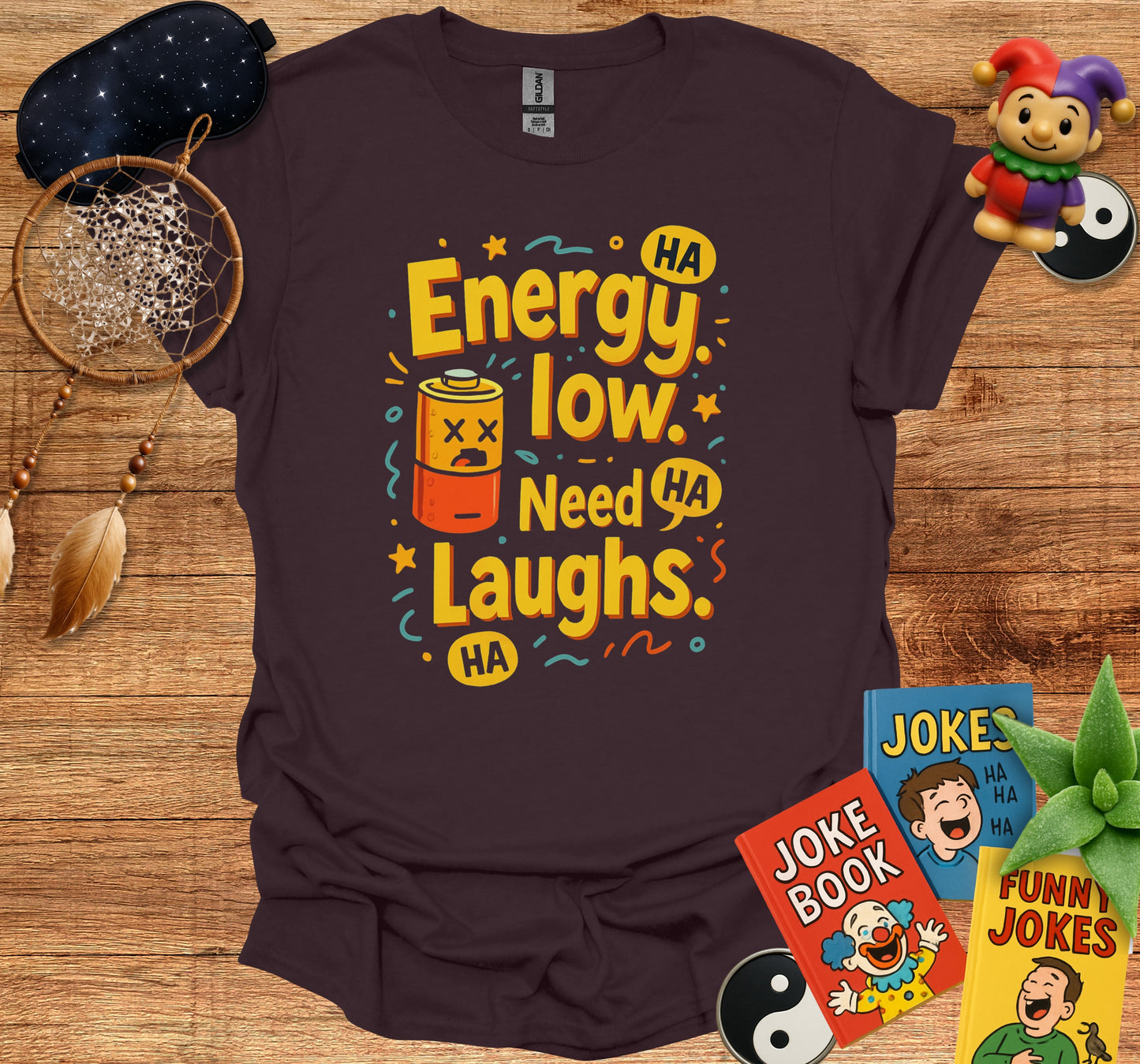 Energy Low Need Laughs Graphic Tee product type