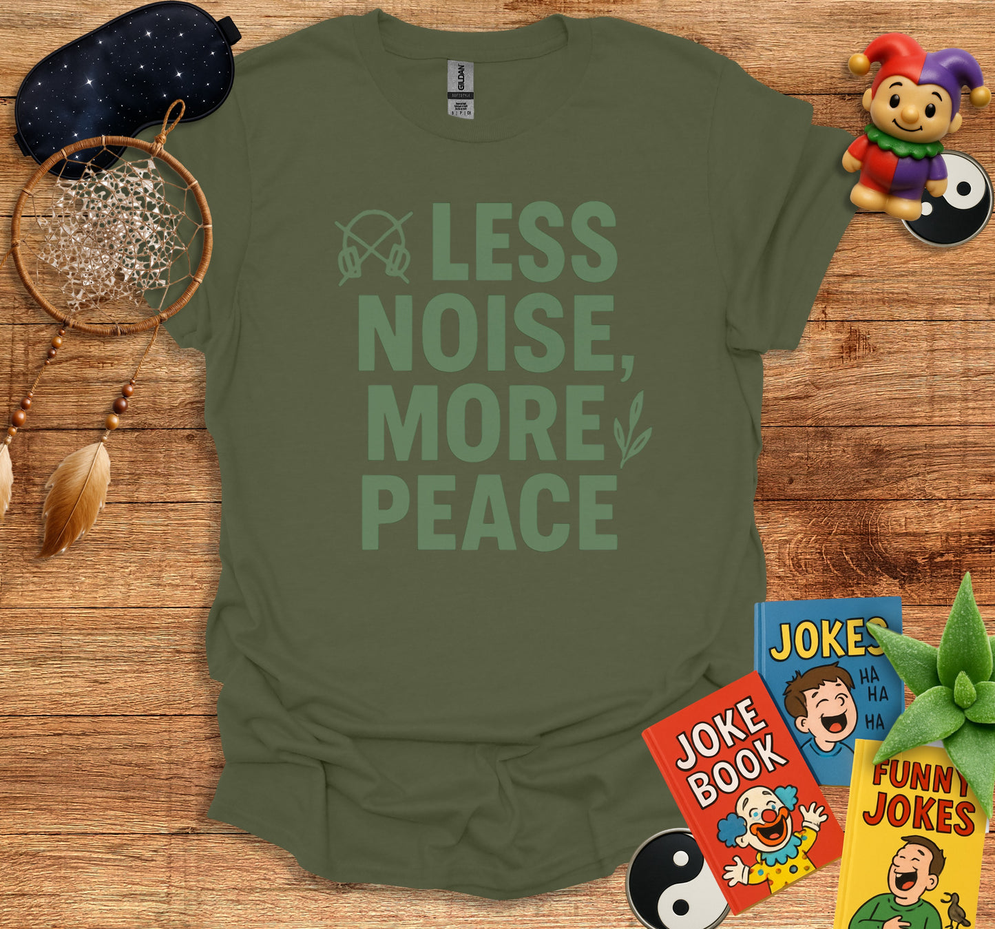 Less Noise More Peace Graphic T-Shirt product