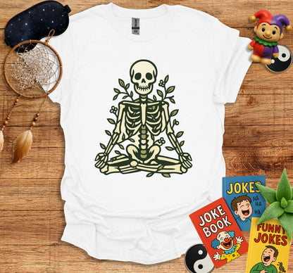 Skeleton Meditating with Plants Illustration Shirt product type