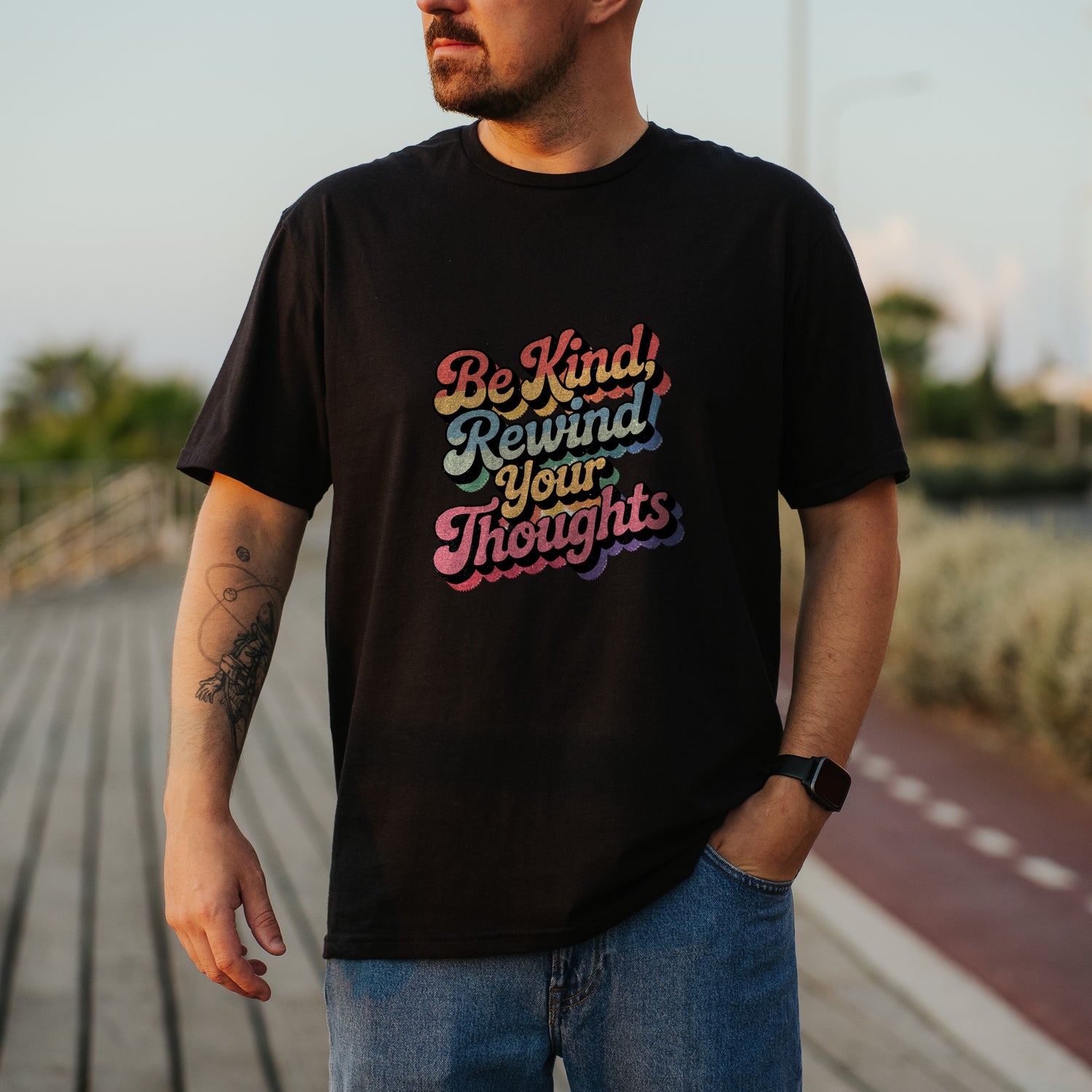 Be Kind Rewind Your Thoughts Graphic Tee product type