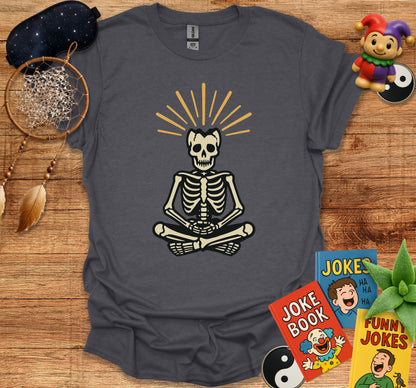 Meditating Skeleton Enlightenment Halloween On A Graphic T-Shirt