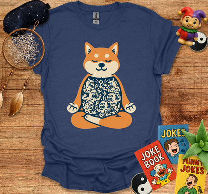 Meditating Shiba Inu Funny Graphic Tee Shirt product type