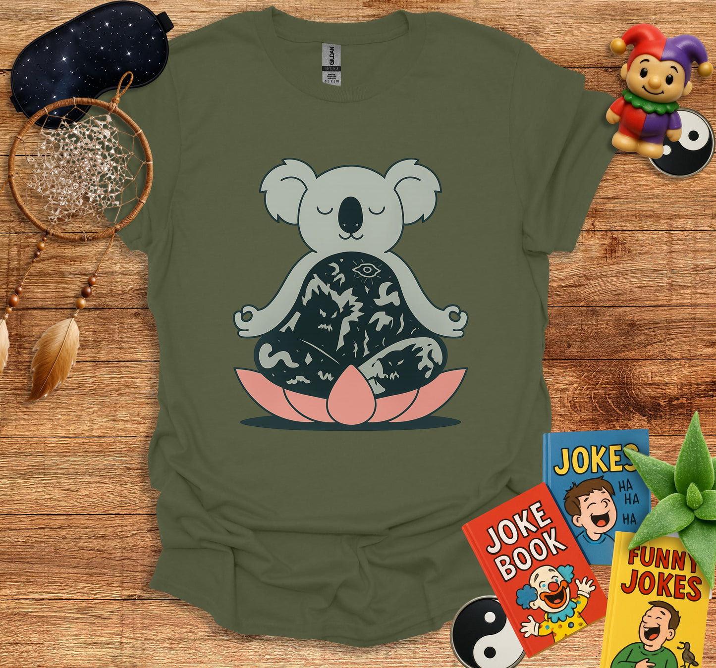 Yoga Meditating Koala Graphic Unisex T-Shirt product type