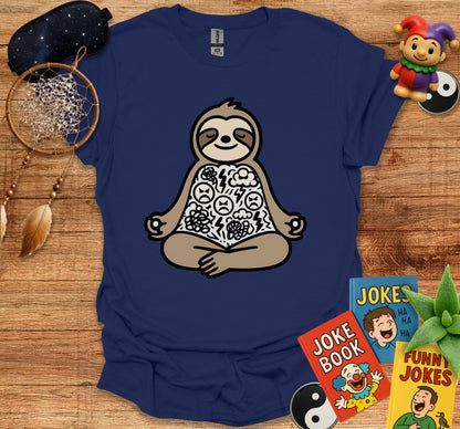 Meditating Sloth Graphic Blue Unisex T-Shirt product