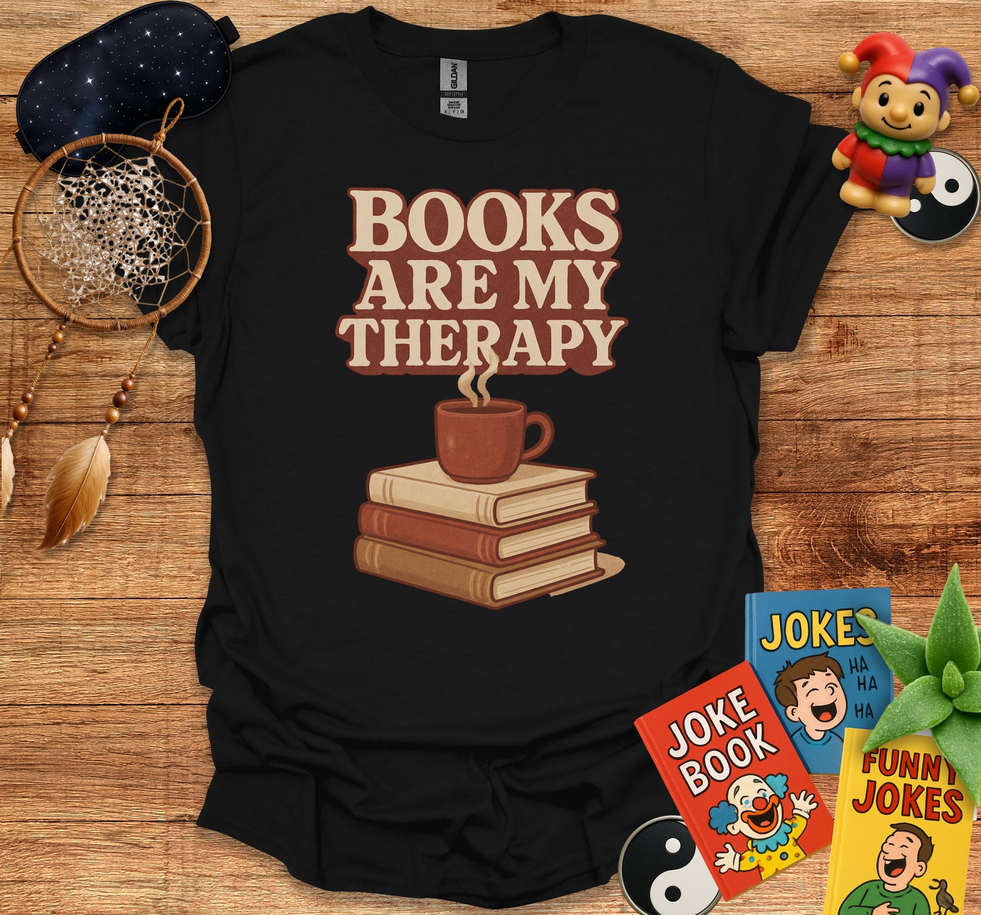 Books Are My Therapy Graphic T-Shirt product type