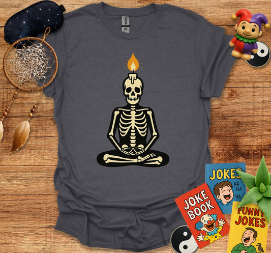 Skull Meditation Flame Skeleton Graphic T-Shirt product